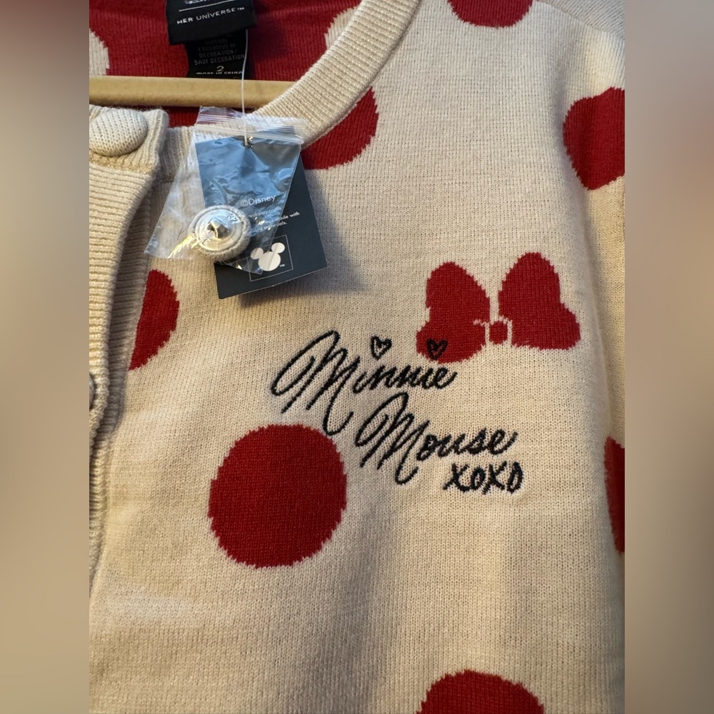 Her Universe Disney Minnie Mouse Polka Dot Cardigan Her Universe Exclusive 2X - Picture 3 of 4